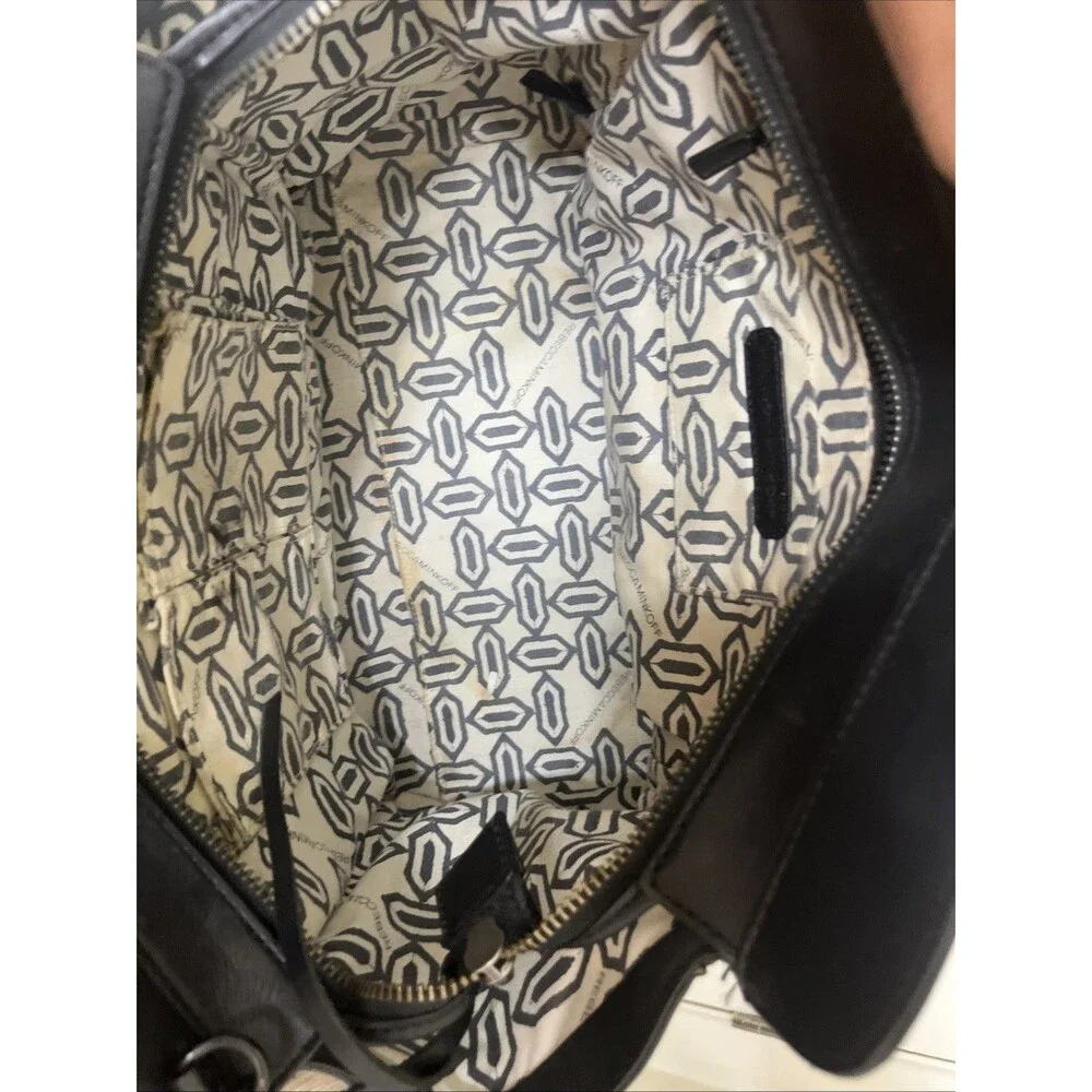 REBECCA MINKOFF Women's Leather Tote Crossbody Snakeskin Print Black MediumLarge - Picture 15 of 15